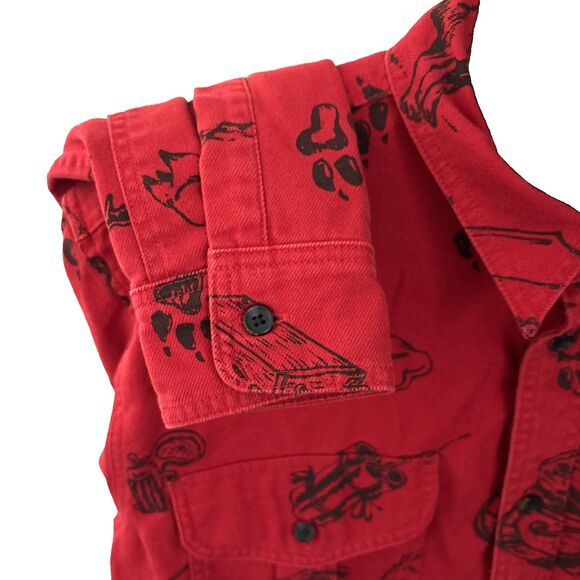 CC Filson Vintage Wash Alaskan Guide Shirt Freddy Cats Yukon Route Black Large - Picture 9 of 12